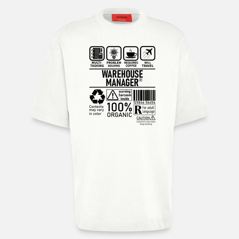 Warehouse Manager multi tasking problem solving - Heavyweight T-Shirt - made by SPREAD  - OFF WHITE