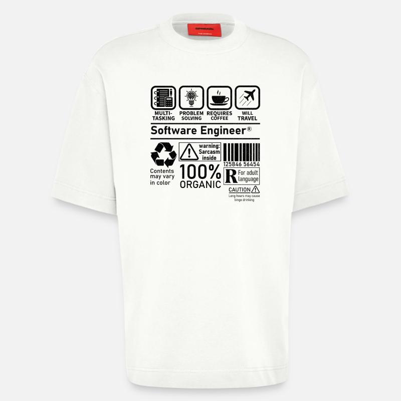 software engineer multi tasking problem solving - Heavyweight T-Shirt - made by SPREAD  - OFF WHITE