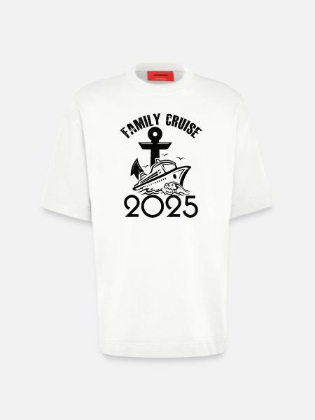 Family cruise 2025 - Heavyweight T-Shirt - made by SPREAD  - OFF WHITE