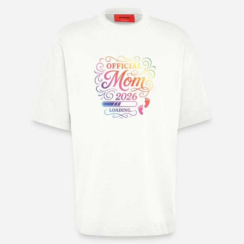 Mama 2026 Loading Mom Bunt - Heavyweight T-Shirt - made by SPREAD  - OFF WHITE