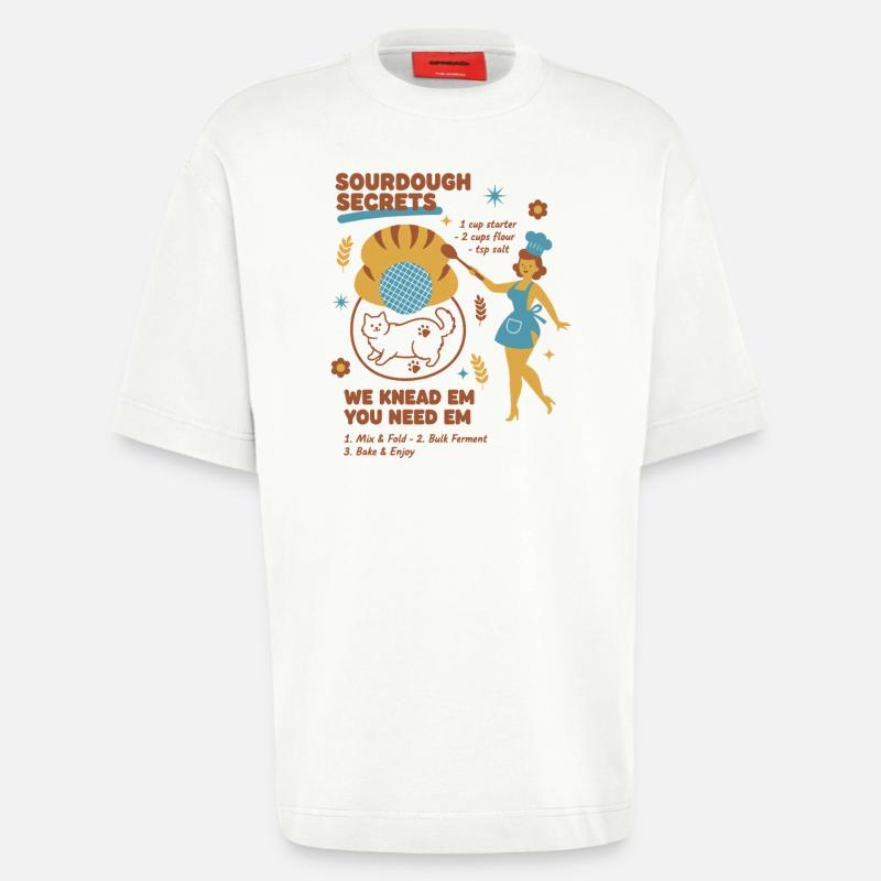 Sourdough Secrets Bread Baking Baker Sourdough - Heavyweight T-Shirt - made by SPREAD  - OFF WHITE
