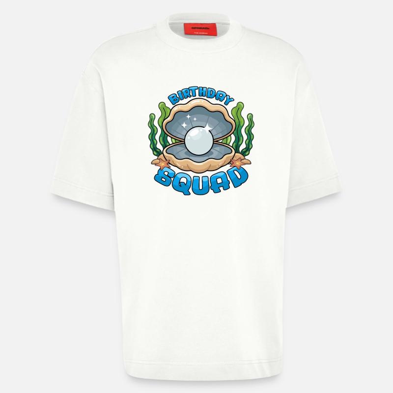 Birthday Squad Beach Summer Cruise Shell - Heavyweight T-Shirt - made by SPREAD  - OFF WHITE