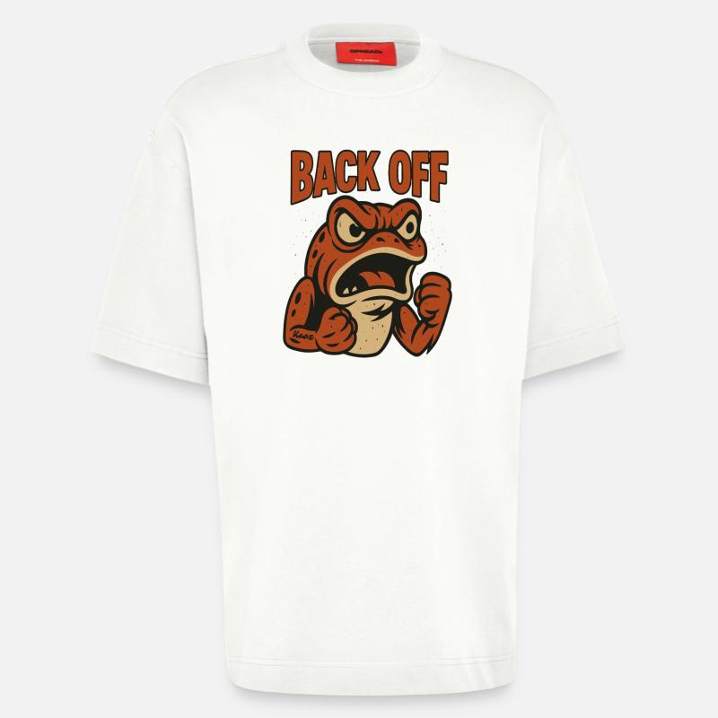 Zurück von Angry Frog Patch - Heavyweight T-Shirt - made by SPREAD  - OFF WHITE