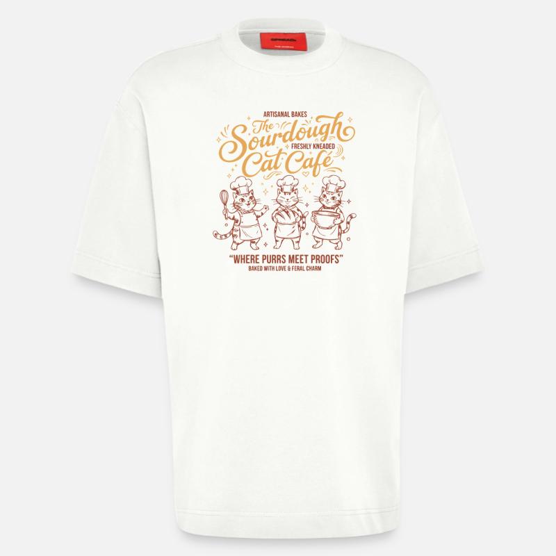 Sauerteigbrot Backbäcker Sauerteigstarter - Heavyweight T-Shirt - made by SPREAD  - OFF WHITE