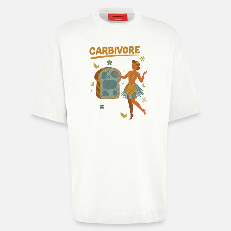 Sauerteig Brot Backbäcker KARBIVORE Sauerteig - Heavyweight T-Shirt - made by SPREAD - OFF WHITE