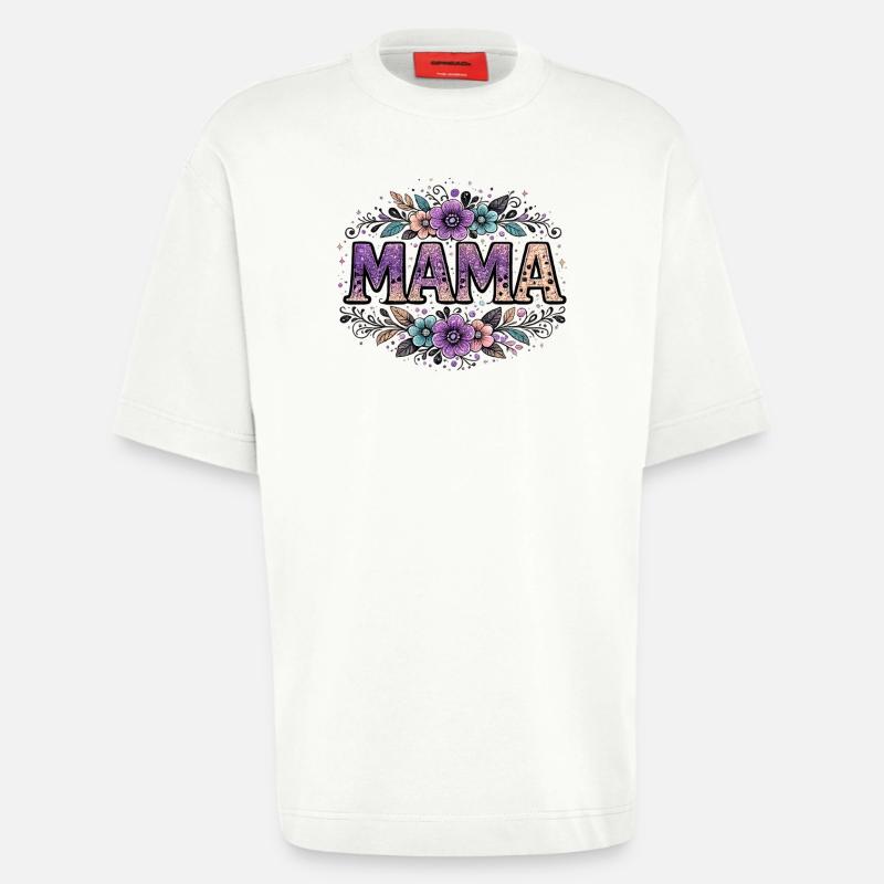 Mama-Geschenk: Retro-Mama-Visualisierung - Heavyweight T-Shirt - made by SPREAD  - OFF WHITE