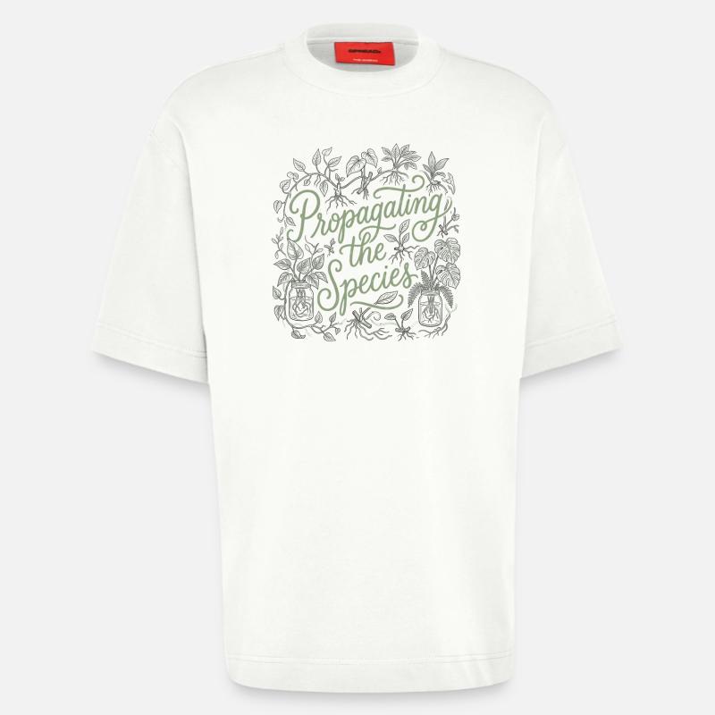 Propagation de l’espèce Maman de grossesse - T-shirt bio épais oversize fabriqué en UE - OFF WHITE