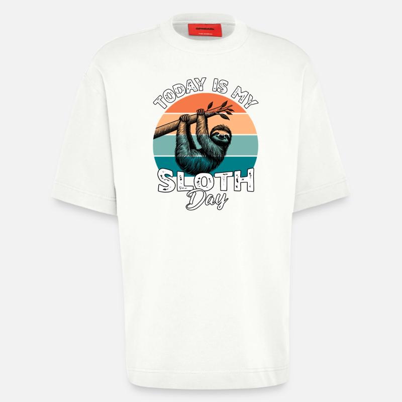 Faultier Sloth - Heavyweight T-Shirt - made by SPREAD  - OFF WHITE