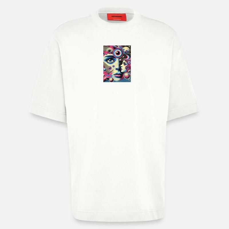 Cosmic Vision - View into infinity - Heavyweight T-Shirt - made by SPREAD  - OFF WHITE