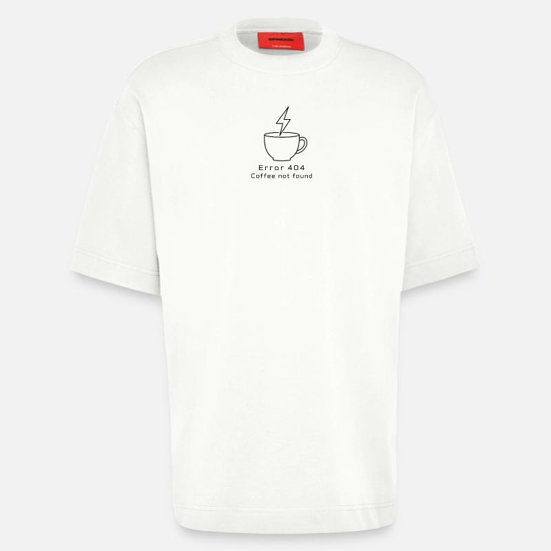 Error 404: Coffee not found - Heavyweight T-Shirt - made by SPREAD  - OFF WHITE