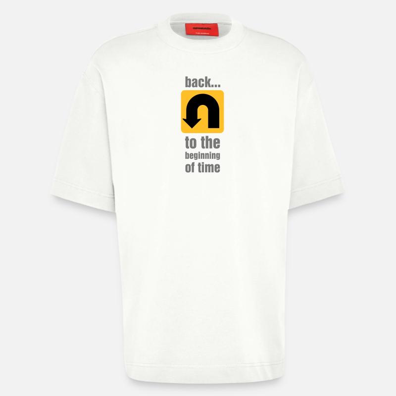 U-turn - Heavyweight T-Shirt - made by SPREAD  - OFF WHITE