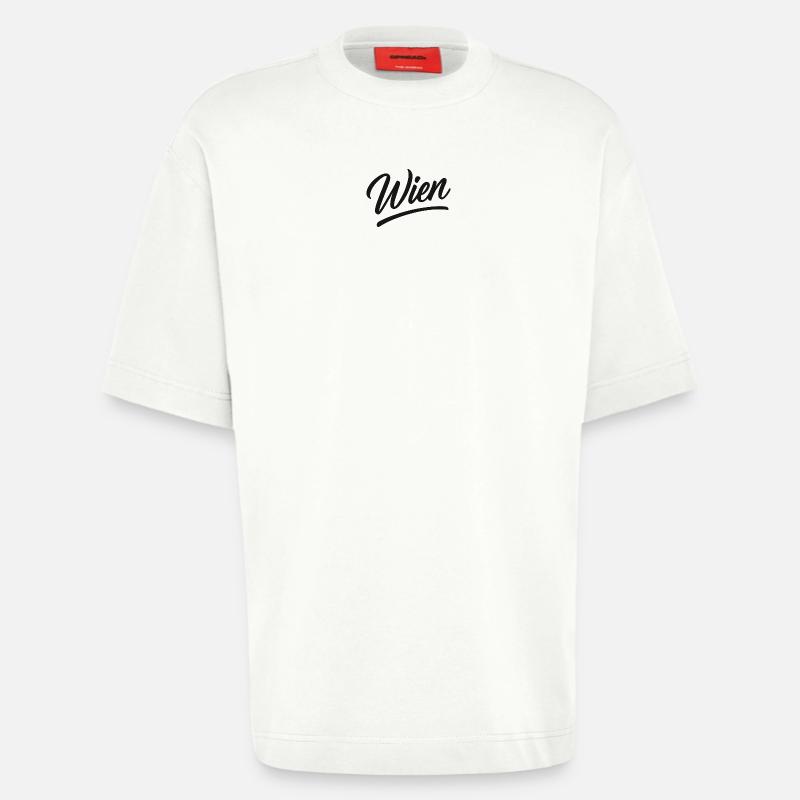 Vienna Script - Heavyweight T-Shirt - made by SPREAD  - OFF WHITE