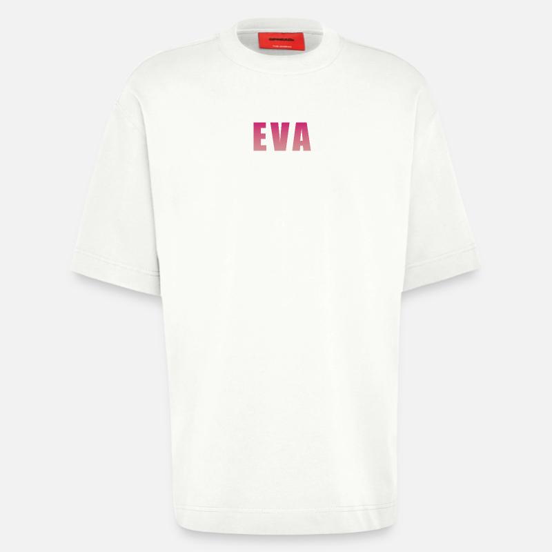 Conception de bloc de texte dégradé - T-shirt bio épais oversize fabriqué en UE - OFF WHITE