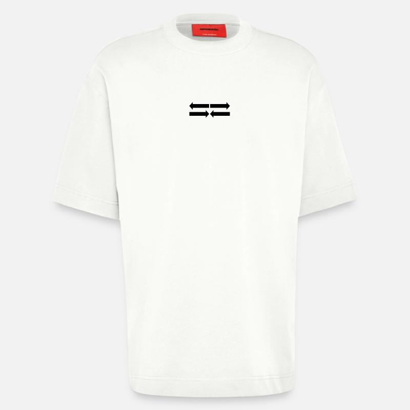 Les flèches de Mark - T-shirt bio épais oversize fabriqué en UE - OFF WHITE