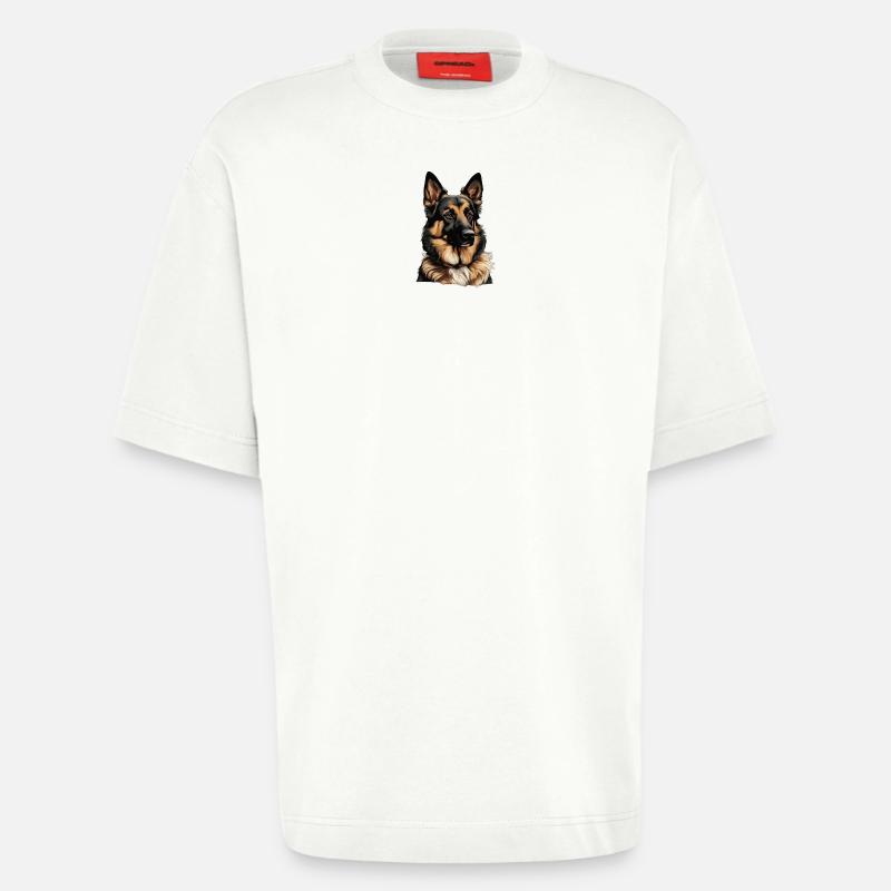 schäferhund - Heavyweight T-Shirt - made by SPREAD  - OFF WHITE