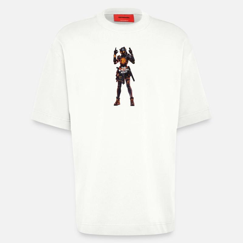 Bitcoin Bazooka – Die Bitcoin-Armee – Samurai 04 - Heavyweight T-Shirt - made by SPREAD  - OFF WHITE