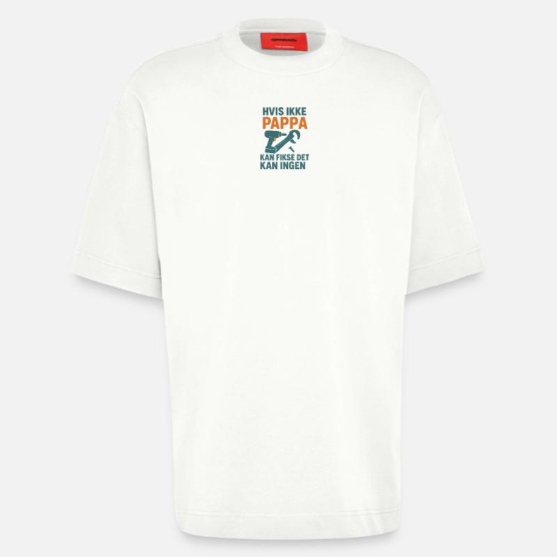 Memory Design with Tools Motif - Heavyweight T-Shirt - made by SPREAD  - OFF WHITE