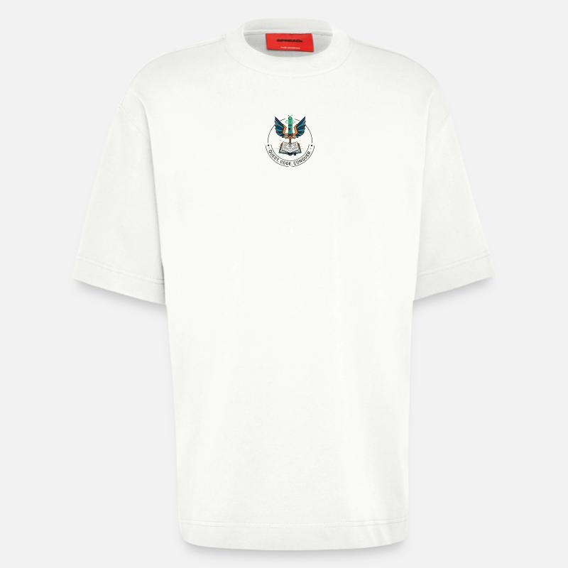 Quest. Code. Conquer Emblem - Heavyweight T-Shirt - made by SPREAD  - OFF WHITE