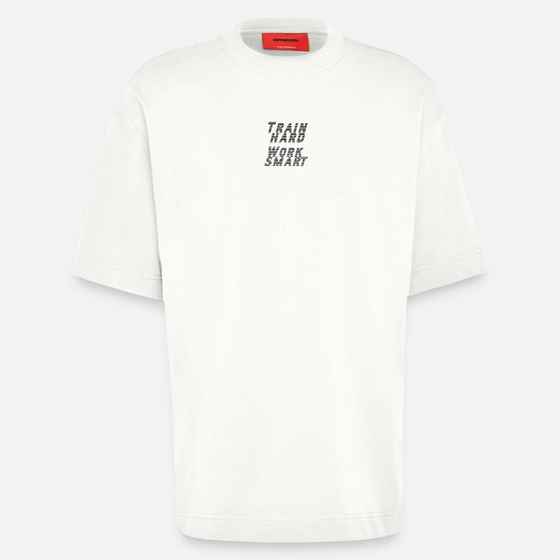 train hard - work smart - Heavyweight T-Shirt - made by SPREAD  - OFF WHITE
