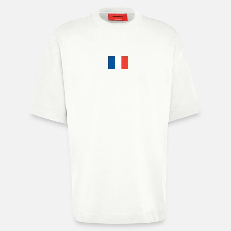 Frankreich, Flagge - Heavyweight T-Shirt - made by SPREAD - OFF WHITE