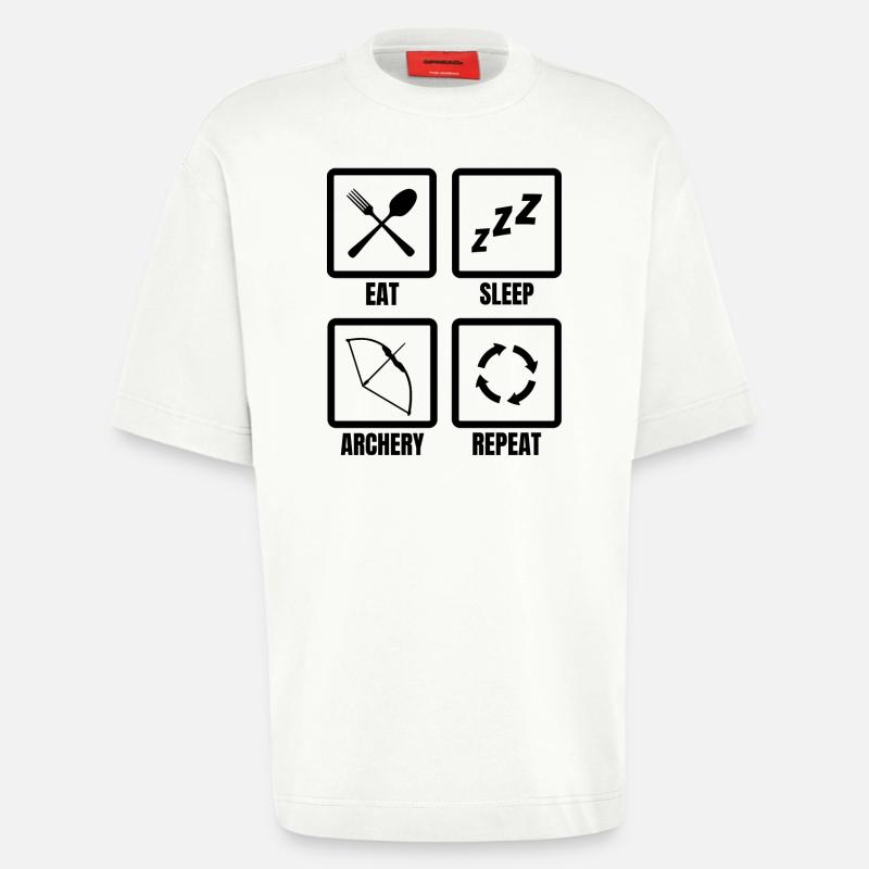 Bogenschütze Routine - Heavyweight T-Shirt - made by SPREAD - OFF WHITE