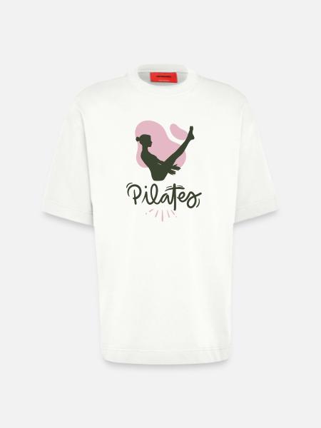 Pilates - T-shirt bio épais oversize fabriqué en UE - OFF WHITE
