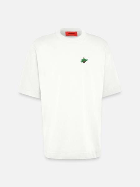 Plante d’intérieur - T-shirt bio épais oversize fabriqué en UE - OFF WHITE