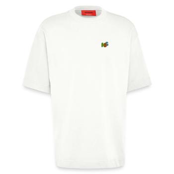 ABC - Heavyweight T-Shirt - made by SPREAD  - OFF WHITE - Vorne - Fiona (171cm)