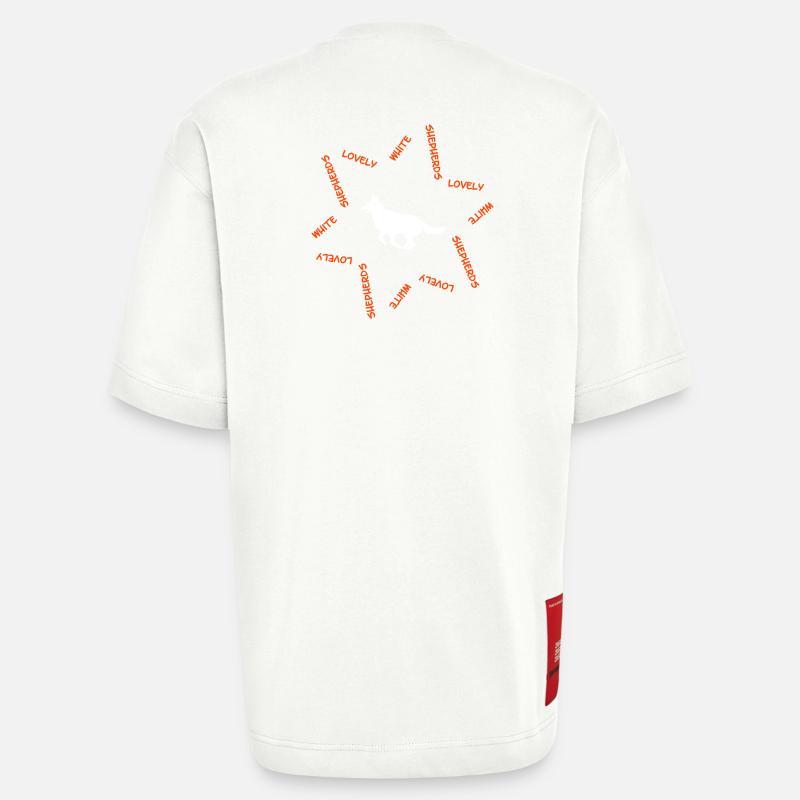 Weisser Schweizer Schäferhund cb2 - Heavyweight T-Shirt - made by SPREAD  - OFF WHITE