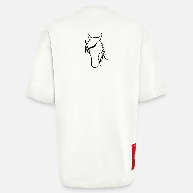 Pferdekopf - Heavyweight T-Shirt - made by SPREAD  - OFF WHITE