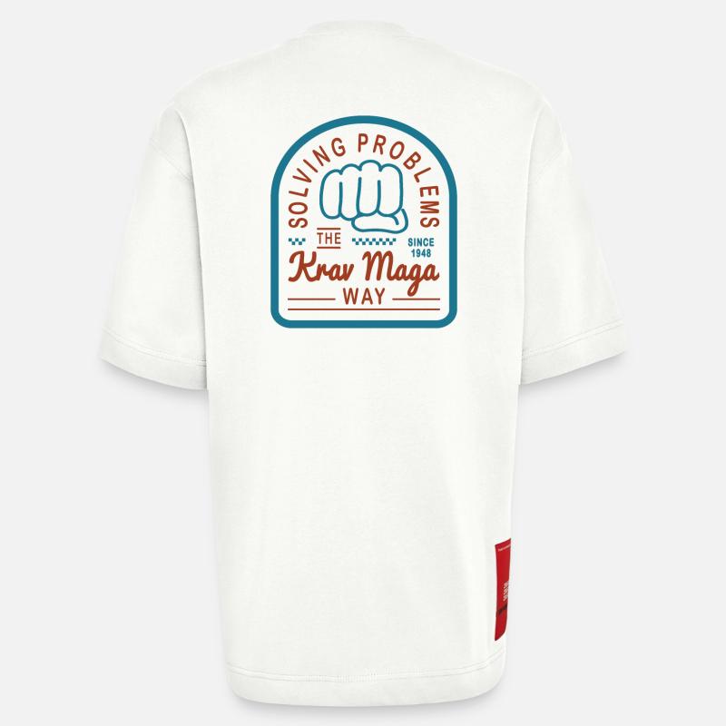 Solving problems the Krav Maga way - Heavyweight T-Shirt - made by SPREAD  - OFF WHITE