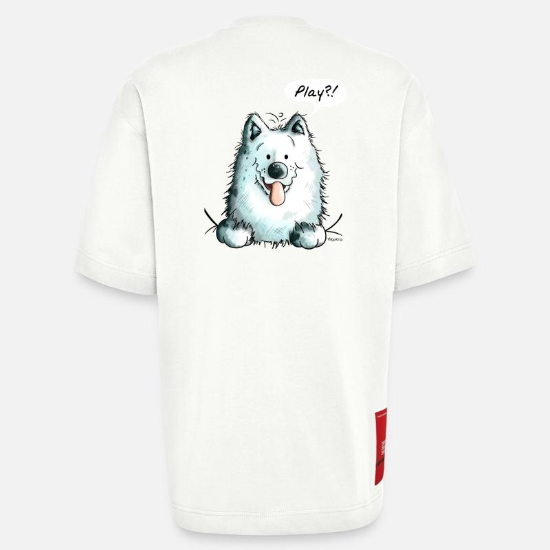 Samoyed Play - Samoyeds - Sabaka - Sobaka - Heavyweight T-Shirt - made by SPREAD  - OFF WHITE