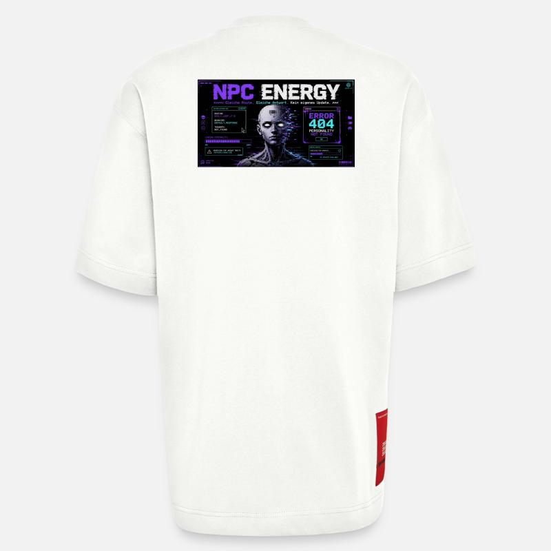 NPC ENERGY ERROR 404 - Heavyweight T-Shirt - made by SPREAD  - OFF WHITE
