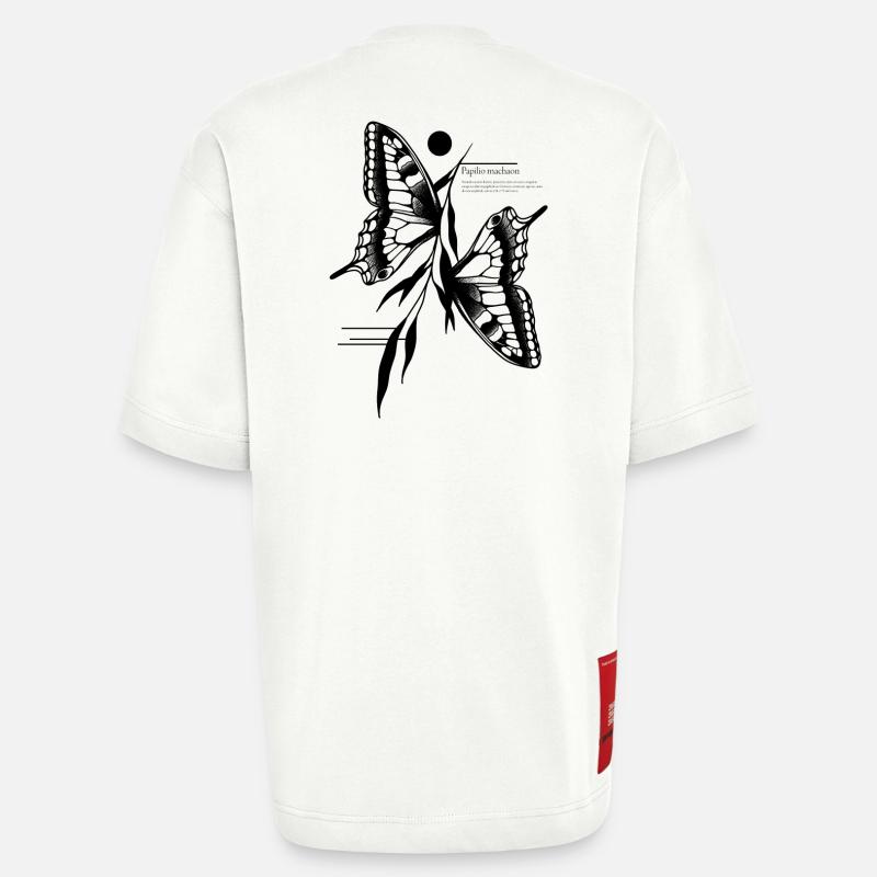 Schwalbenschwanz Schmetterling - Heavyweight T-Shirt - made by SPREAD - OFF WHITE