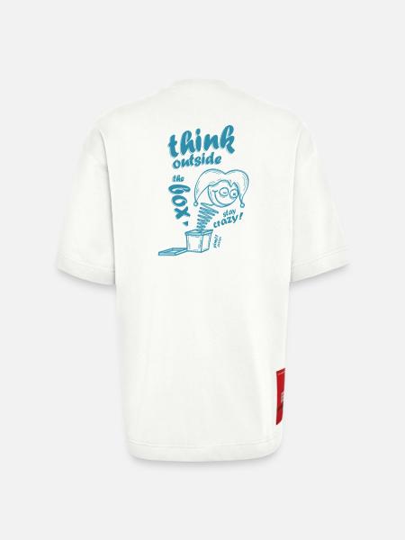 Think outside the box - Heavyweight T-Shirt - made by SPREAD  - OFF WHITE