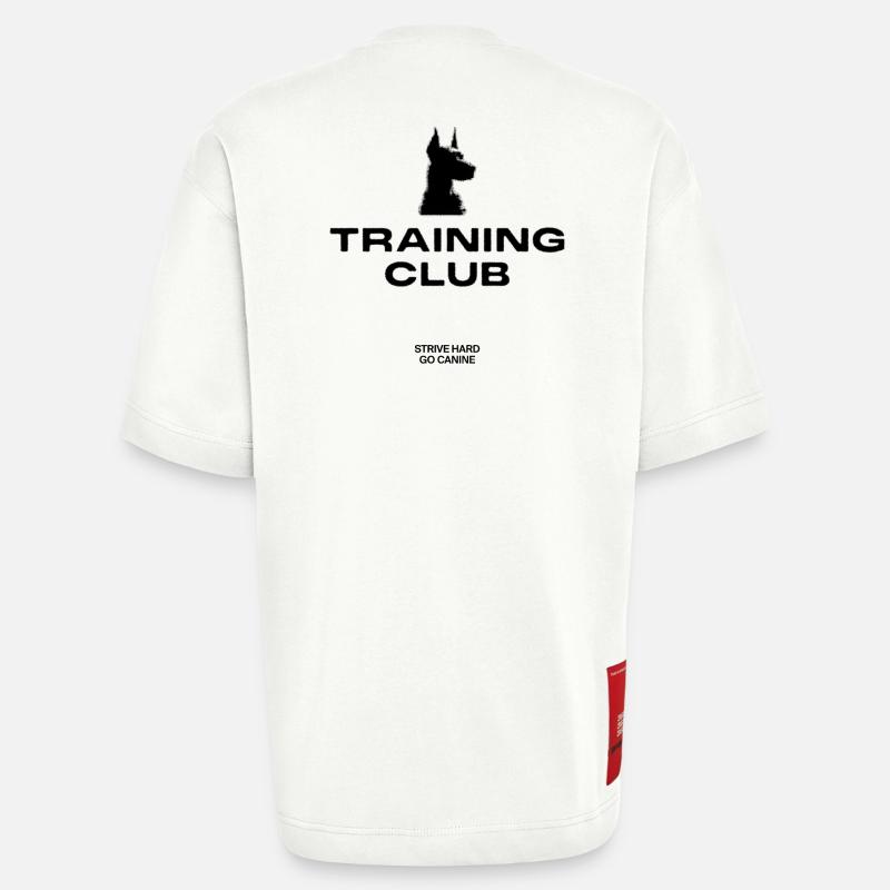 Traning Club Running - T-shirt bio épais oversize fabriqué en UE - OFF WHITE