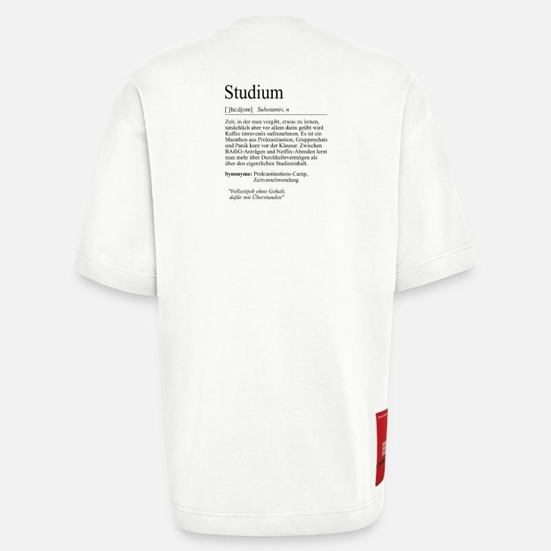 Unispruch "Studium" Student Geschenk, Studenten - Heavyweight T-Shirt - made by SPREAD  - OFF WHITE