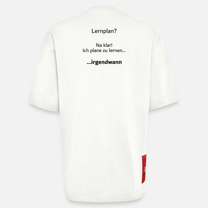 Unispruch "Lernplan?" Student Geschenk, Studenten - Heavyweight T-Shirt - made by SPREAD  - OFF WHITE