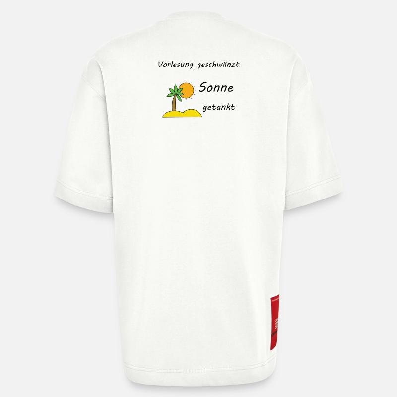 Unispruch "Sonne getankt" Geschenk, Studenten - Heavyweight T-Shirt - made by SPREAD  - OFF WHITE