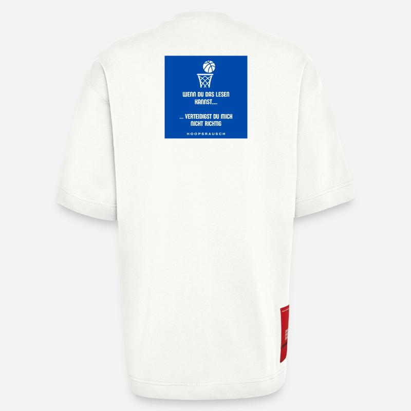 Lesen oder Verteidigen Spruch Hoopsrausch - Heavyweight T-Shirt - made by SPREAD  - OFF WHITE