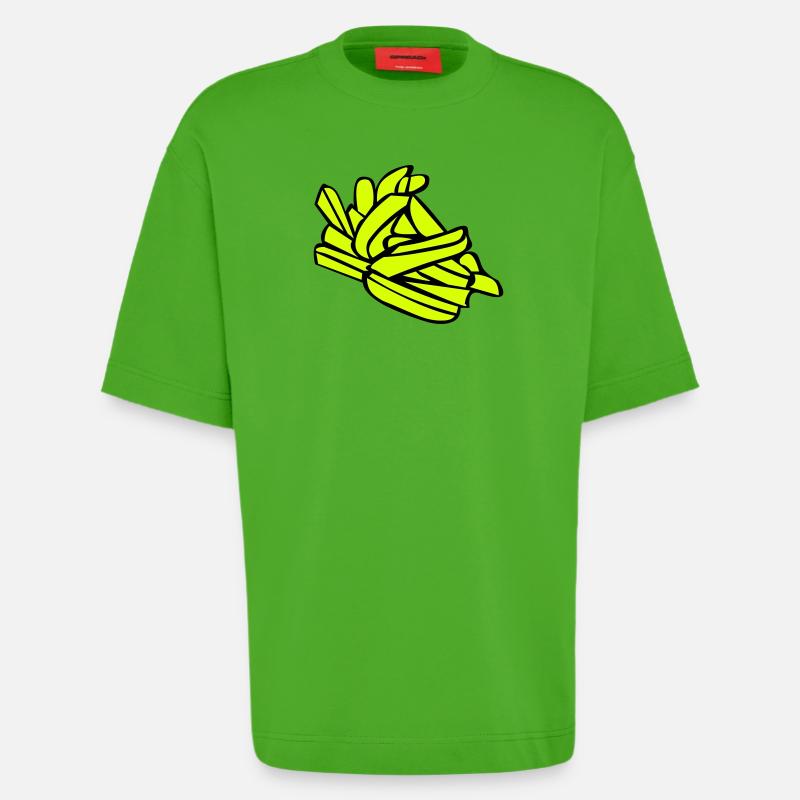 Pommes frites oder Chips - Heavyweight T-Shirt - made by SPREAD  - Apple Neon