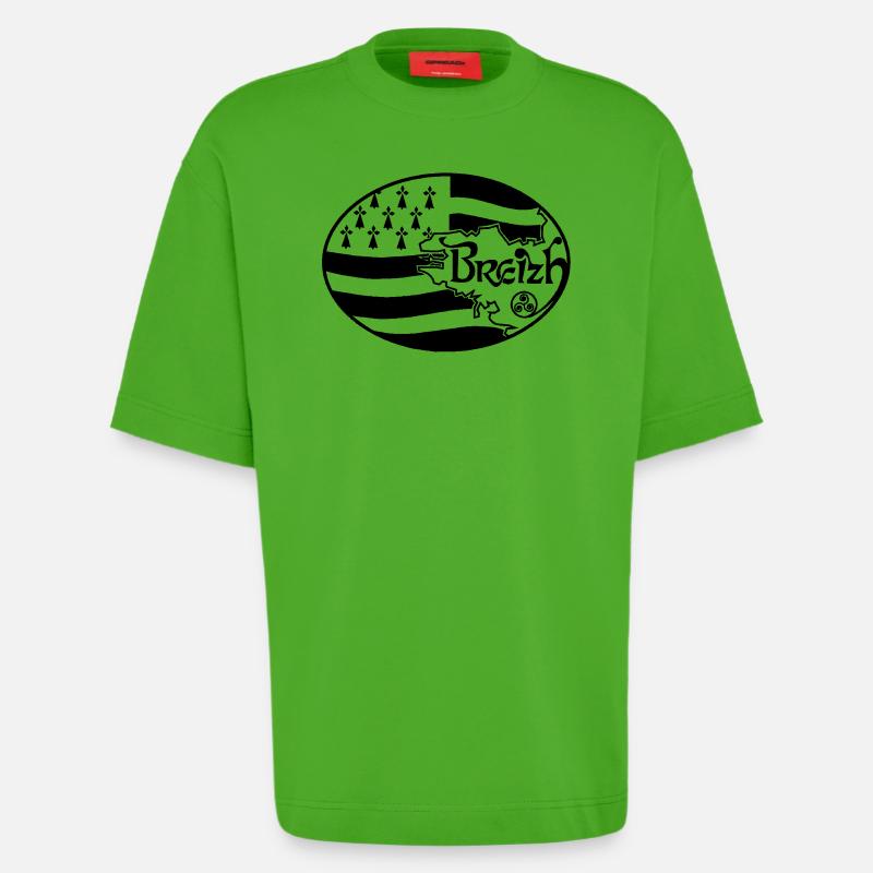Oval Britannien - Heavyweight T-Shirt - made by SPREAD - Apple Neon