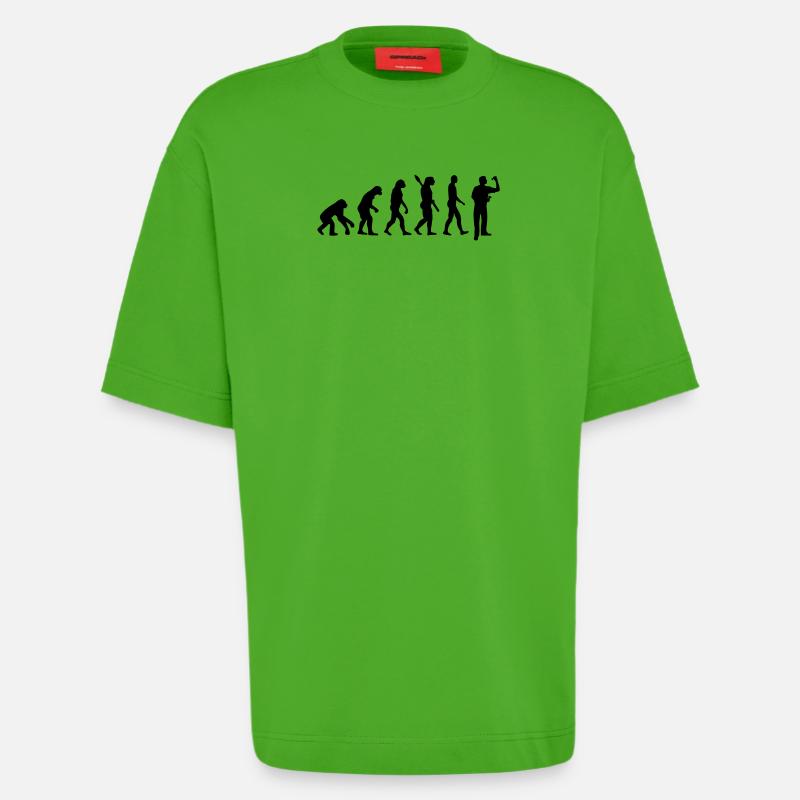 Evolution Darts - Heavyweight T-Shirt - made by SPREAD  - Apple Neon