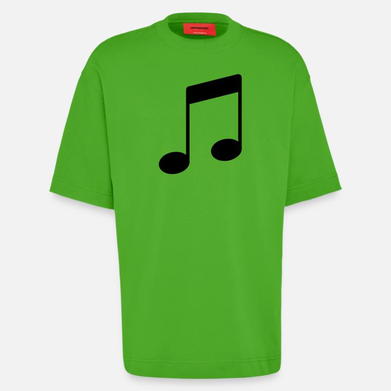 note_icon - T-shirt bio épais oversize fabriqué en UE - Apple Neon