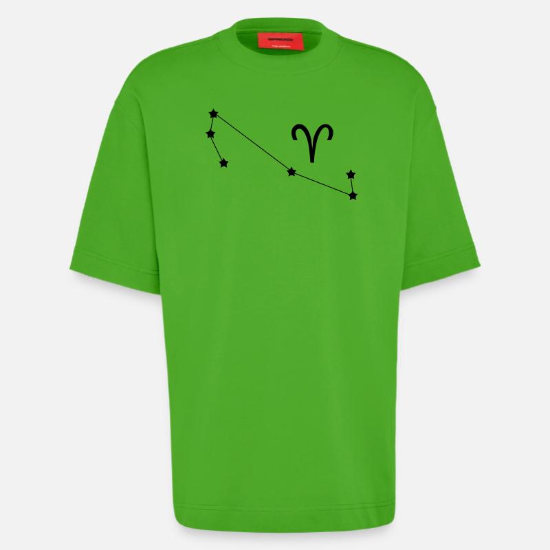Sternbild Widder Sternzeichen - Heavyweight T-Shirt - made by SPREAD  - Apple Neon