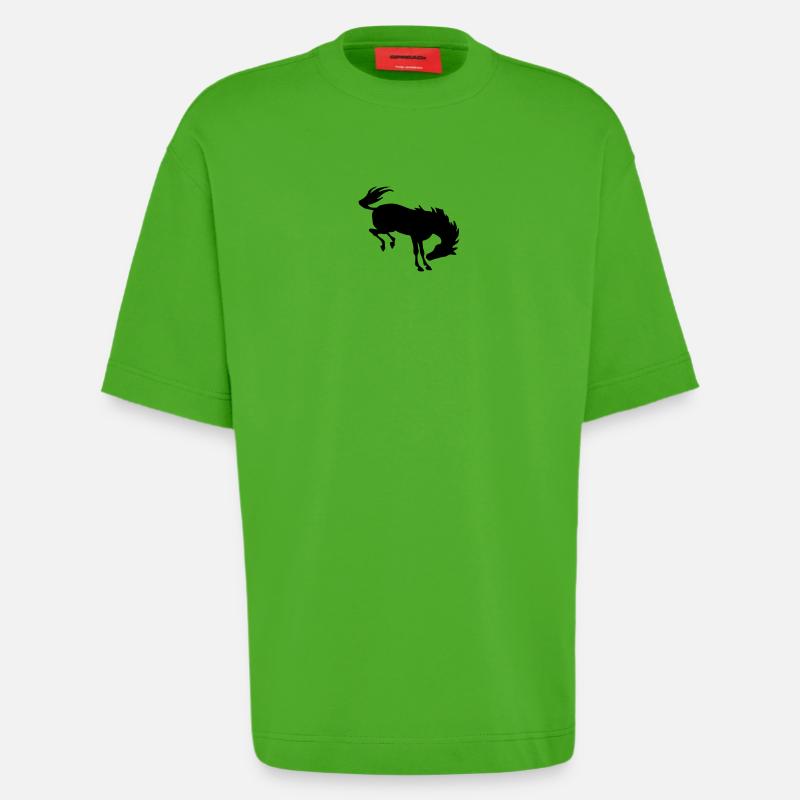 Bockendes Pferd - Heavyweight T-Shirt - made by SPREAD  - Apple Neon