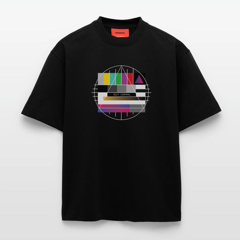 New Retro Test Pattern - Self Control Heavyweight T-Shirt - made by SPREAD 