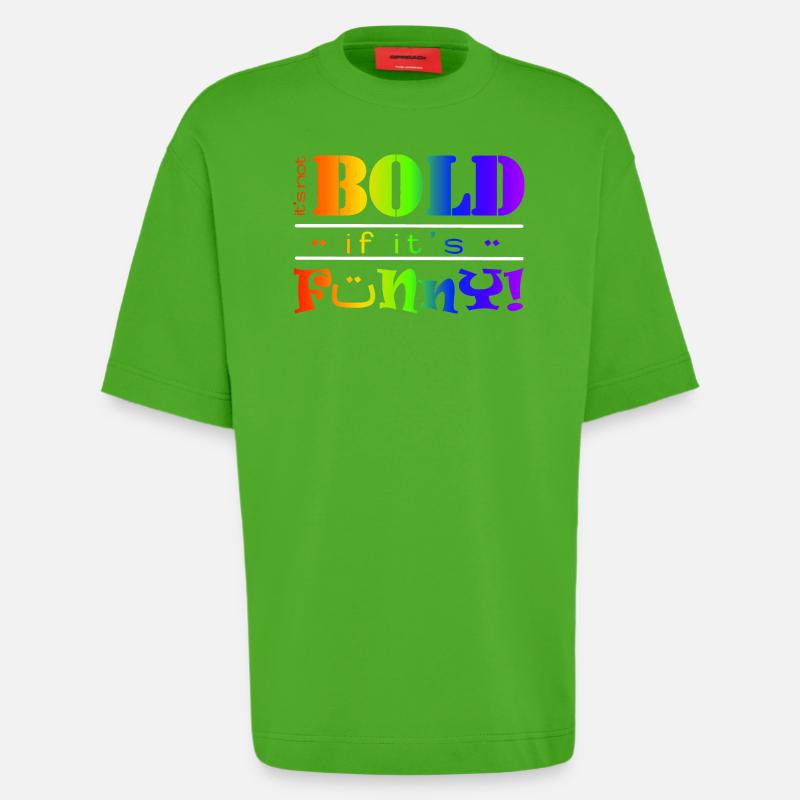 Lebendiger Regenbogen Lustiges Mutiges Textdesign - Heavyweight T-Shirt - made by SPREAD  - Apple Neon