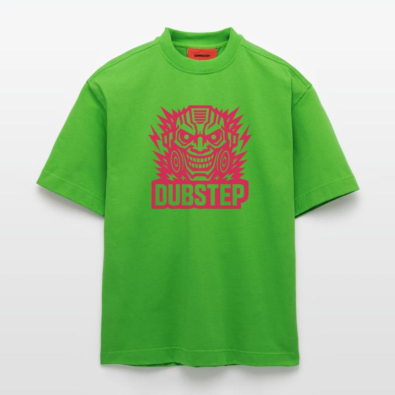 Masque de puissance Dubstep T-shirt bio épais oversize fabriqué en UE