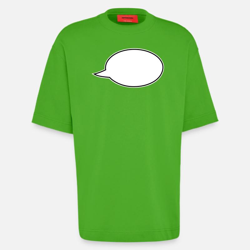 Speech bubble comic right - Heavyweight T-Shirt - made by SPREAD  - Apple Neon